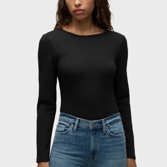 Hudson Jeans Tops - NWT Hudson Black Knot Back Bodysuit Scuba Knit - Size M - MSRP $155